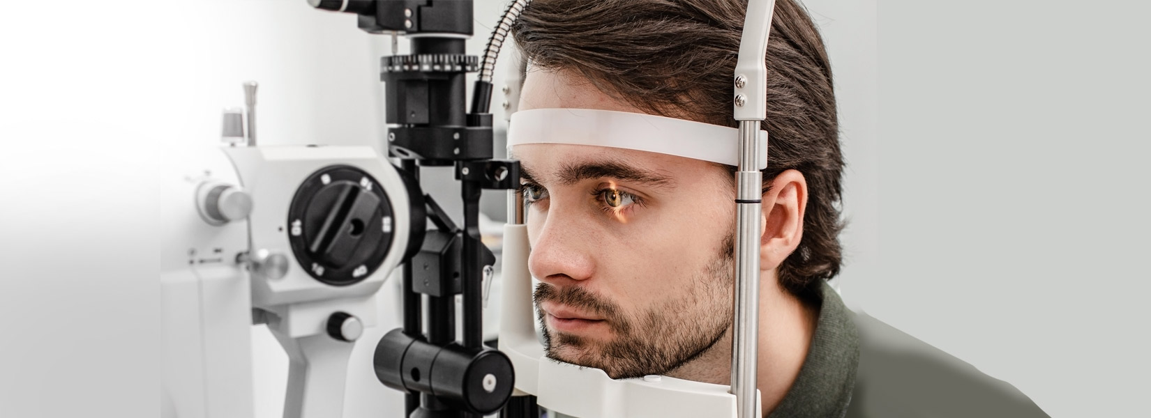 young man during eye exam in La Vista